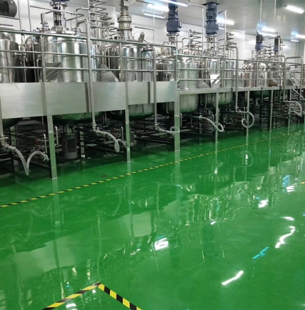 chemical resistant self-leveling epoxy flooring, industrial seamless anti-corrosion floor coating, factory chemical protection flooring system