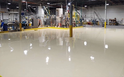Industrial epoxy flooring system for high-traffic environments