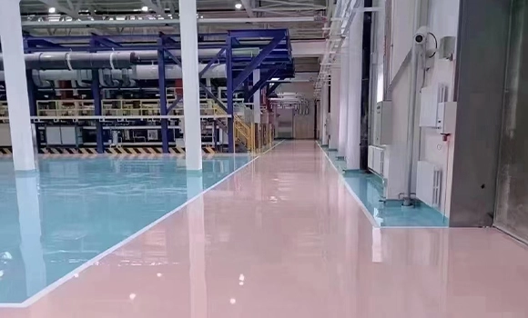 Industrial epoxy floor coating for warehouse and factory flooring