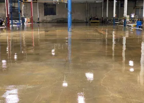 Epoxy flooring systems for industrial and commercial applications with seamless resin floor protection