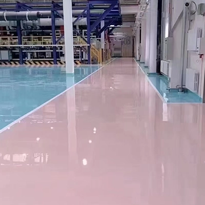 High build epoxy flooring system providing durable protection for industrial concrete floors