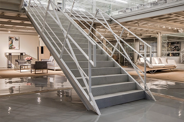 High-gloss, decorative showroom floor coatings for commercial display areas