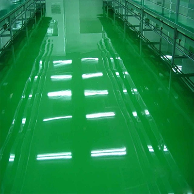 Self leveling epoxy flooring system with seamless smooth surface for commercial and industrial applications