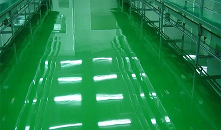 Heavy duty epoxy warehouse floor coating for logistics centers and forklift traffic
