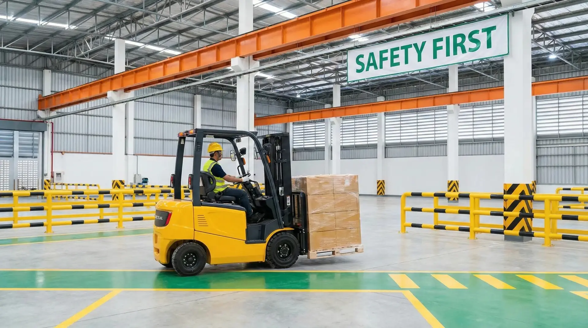 Abrasion resistant polyurea floor coating for warehousing and logistics centers