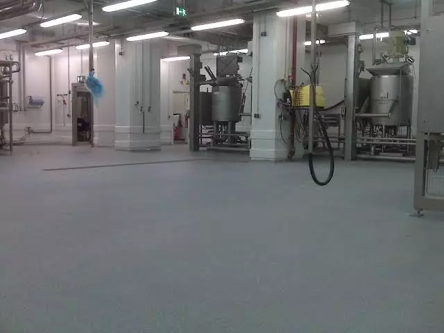 Heavy-duty mortar cementitious urethane flooring system for high-impact industrial areas